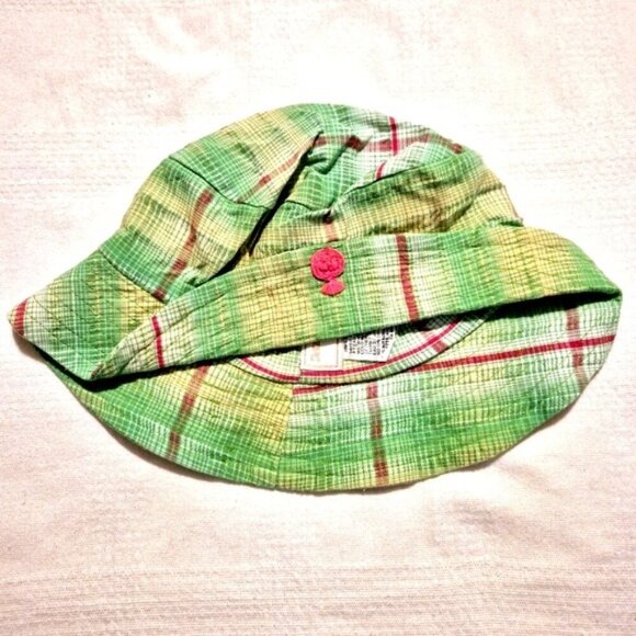Deux par Deux girls green plaid hat size 6 EUC - Picture 1 of 4